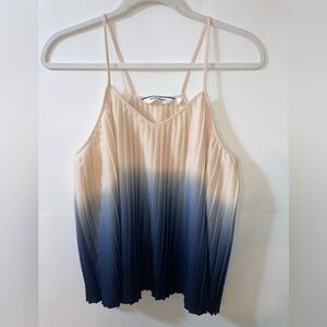 NAF NAF Cream and Blue Top Size S